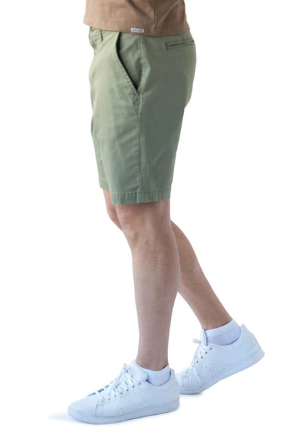 Devil-dog Dungarees 7-inch Performance Stretch Chino Shorts In Sea Spray