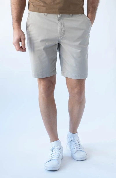 Devil-dog Dungarees 9-inch Performance Stretch Chino Shorts In Putty