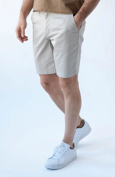 Devil-dog Dungarees 9-inch Performance Stretch Chino Shorts In Putty