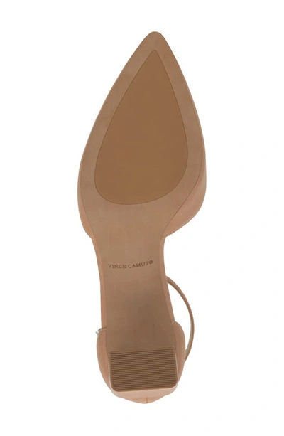 Shop Vince Camuto Hendriy Ankle Strap Pointed Toe Pump In Sandstone