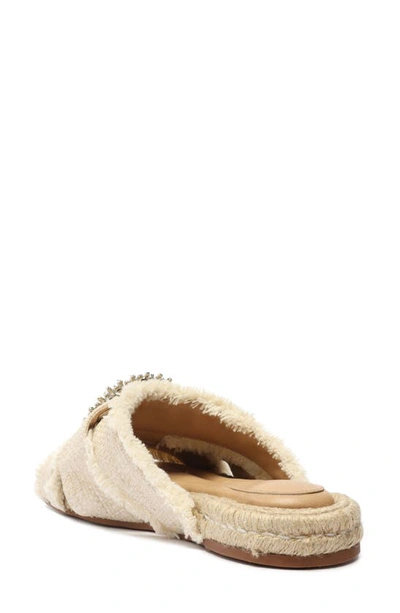Shop Alexandre Birman Madelina Crystal Brooch Slide Sandal In Natural