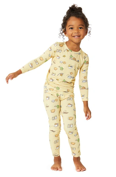 Shop Bellabu Bear Kids' Love You Brunches Fitted Two-piece Pajamas