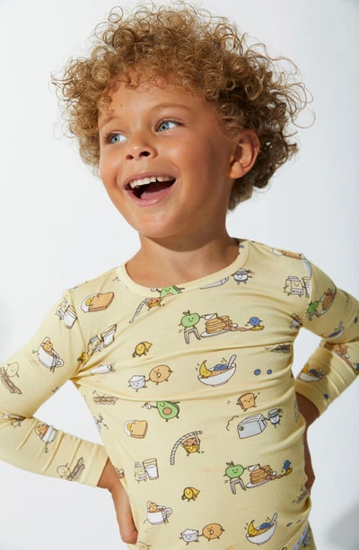 Shop Bellabu Bear Kids' Love You Brunches Fitted Two-piece Pajamas