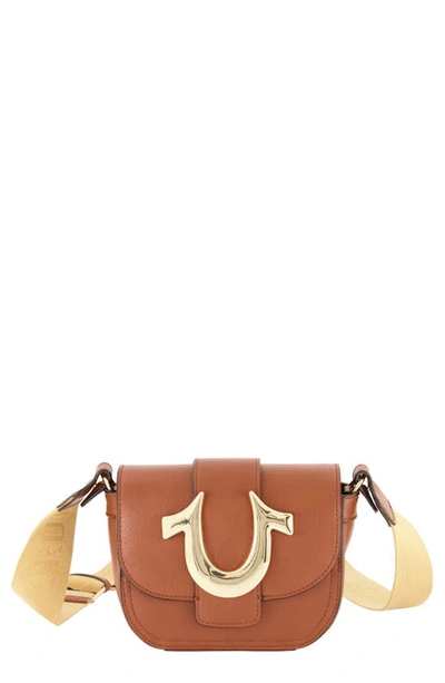 Shop True Religion Brand Jeans Mini Flap Crossbody Bag In Cognac