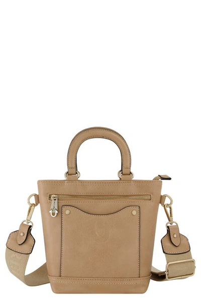 Shop True Religion Brand Jeans Top Handle Mini Tote In Tan