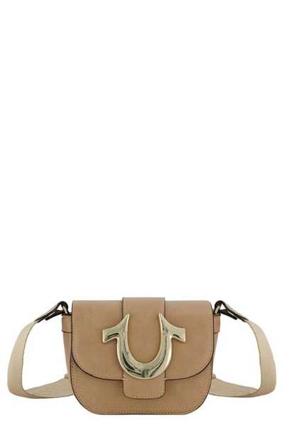 Shop True Religion Brand Jeans Mini Flap Crossbody Bag In Tan