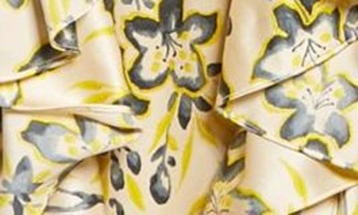 Shop Cinq À Sept Eleonora Floral Ruffle Off The Shoulder Dress In Pomelo Multi