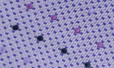 Shop Wrk Multi Dot Silk Tie In Lilac