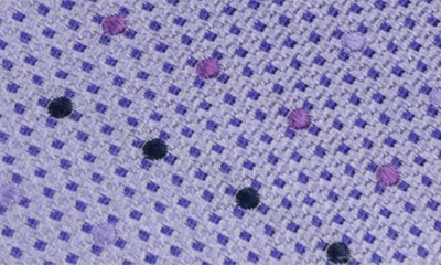 Wrk Multi Dot Silk Tie In Lilac
