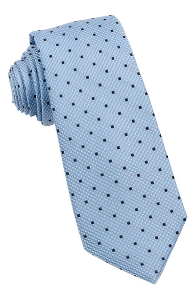 Shop Wrk W.r.k Classic Dot Silk Tie In Blue
