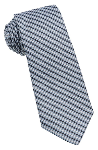 Shop Wrk Plaid Silk Tie In Blue
