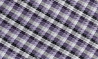 Shop Wrk W.r.k Plaid Silk Tie In Purple