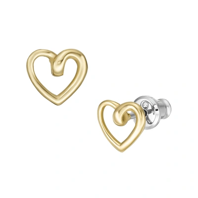 Fossil Women's Gold-tone Stainless Steel Stud Earrings In Gold