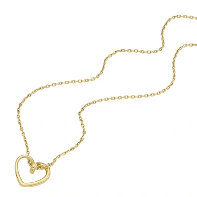 Fossil Women's Gold-tone Stainless Steel Pendant Necklace In Gold