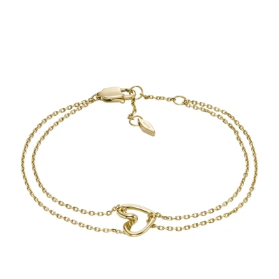 Fossil Women's Gold-tone Stainless Steel Chain Bracelet In Gold