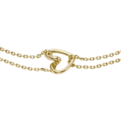 Fossil Women's Gold-tone Stainless Steel Chain Bracelet In Gold