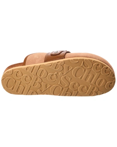 Shop See By Chloé Suede & Leather Clog In Brown