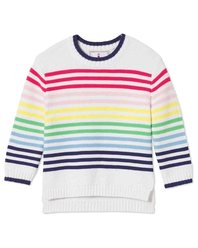 Shop Classic Prep Ella Relaxed Rainbow Sweater In White