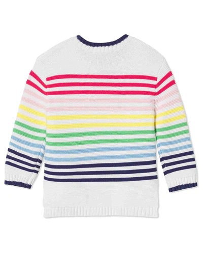Shop Classic Prep Ella Relaxed Rainbow Sweater In White