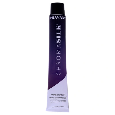 Shop Pravana Chromasilk Creme Hair Color - 5.11 Light Intense Ash Brown For Unisex 3 oz Hair Color In Black