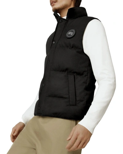 Shop Canada Goose Garson Wool Vest In Black