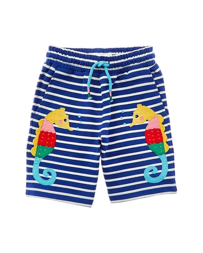 Shop Boden Jersey Applique Short In Blue