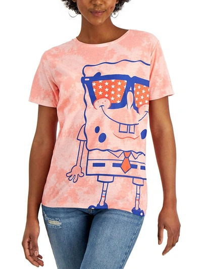 Shop Nickelodeon Womens Spongebob Boyfriend Tee Graphic T-shirt In Pink