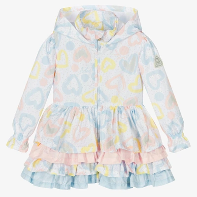 Shop A Dee Girls White Heart Print Coat