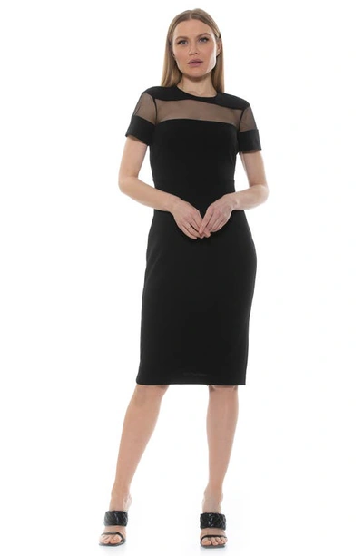 Shop Alexia Admor Everleigh Short Sleeve Midi Cocktail Dress In Black