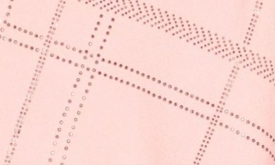 La Fiorentina Crystal Embellished Plaid Poncho In Pink
