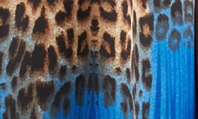 Shop La Fiorentina Mixed Animal Print Cover-up Topper In Blue