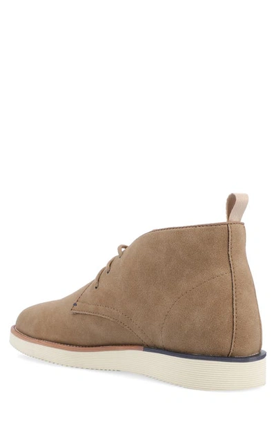 Shop Vance Co. Jimmy Plain Toe Vegan Leather Chukka Boot In Taupe