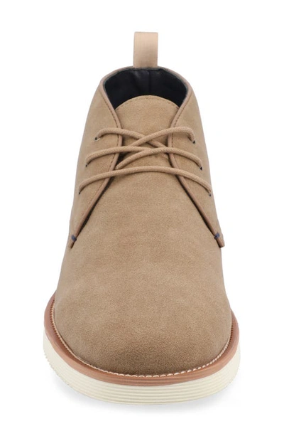 Shop Vance Co. Vance Co Jimmy Plain Toe Vegan Leather Chukka Boot In Taupe