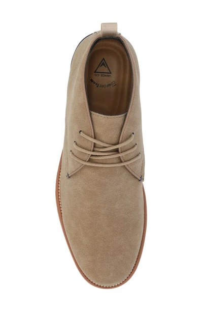 Shop Vance Co. Jimmy Plain Toe Vegan Leather Chukka Boot In Taupe