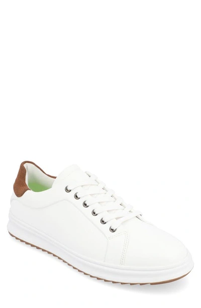 Vance Co. Robby Vegan Leather Casual Sneaker In White
