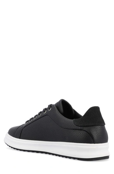 Shop Vance Co. Vance Co Robby Vegan Leather Casual Sneaker In Black
