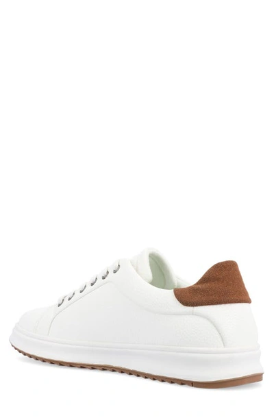 Vance Co. Robby Vegan Leather Casual Sneaker In White