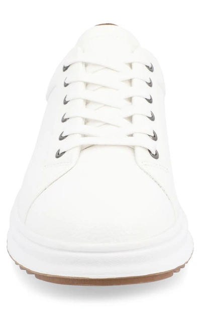 Vance Co. Robby Vegan Leather Casual Sneaker In White