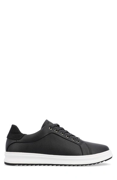 Vance Co. Robby Vegan Leather Casual Sneaker In Black