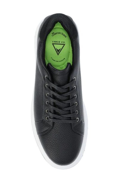 Shop Vance Co. Vance Co Robby Vegan Leather Casual Sneaker In Black