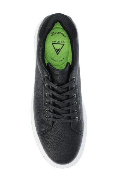 Vance Co. Robby Vegan Leather Casual Sneaker In Black