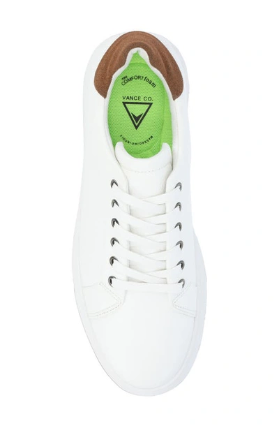 Vance Co. Robby Vegan Leather Casual Sneaker In White