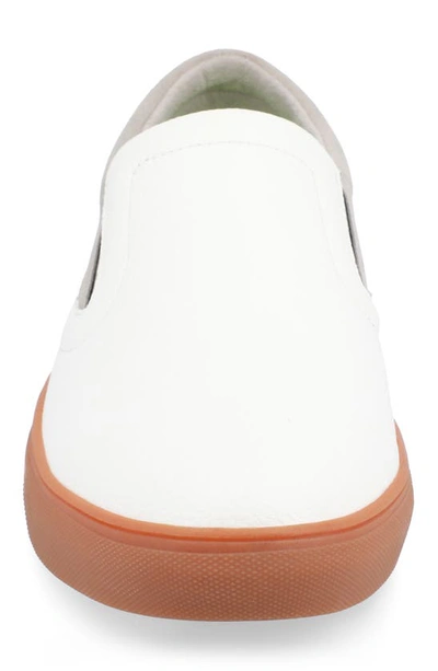 Shop Vance Co. Vance Co Wendall Vegan Leather Slip-on Sneaker In White