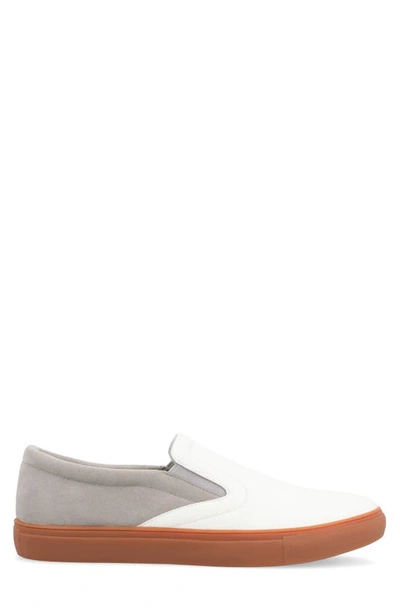 Shop Vance Co. Vance Co Wendall Vegan Leather Slip-on Sneaker In White
