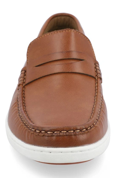 Shop Vance Co. Danny Vegan Leather Penny Loafer In Chestnut
