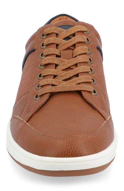Shop Vance Co. Vance Co Rogers Casual Vegan Leather Sneaker In Brown
