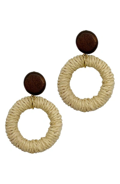 Shop Adornia Woven Drop Earrings In Brown
