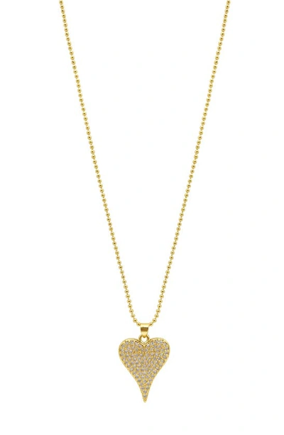 Shop Adornia Cz Pointy Heart Pendant Necklace In Gold