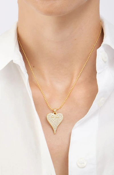 Shop Adornia Cz Pointy Heart Pendant Necklace In Gold