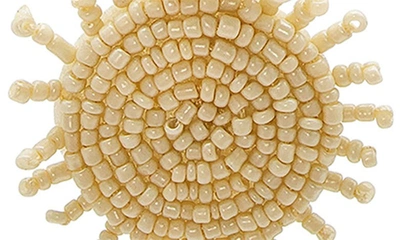 Adornia Fringe Ivory Drop Circle Beaded Earrings In Ivory